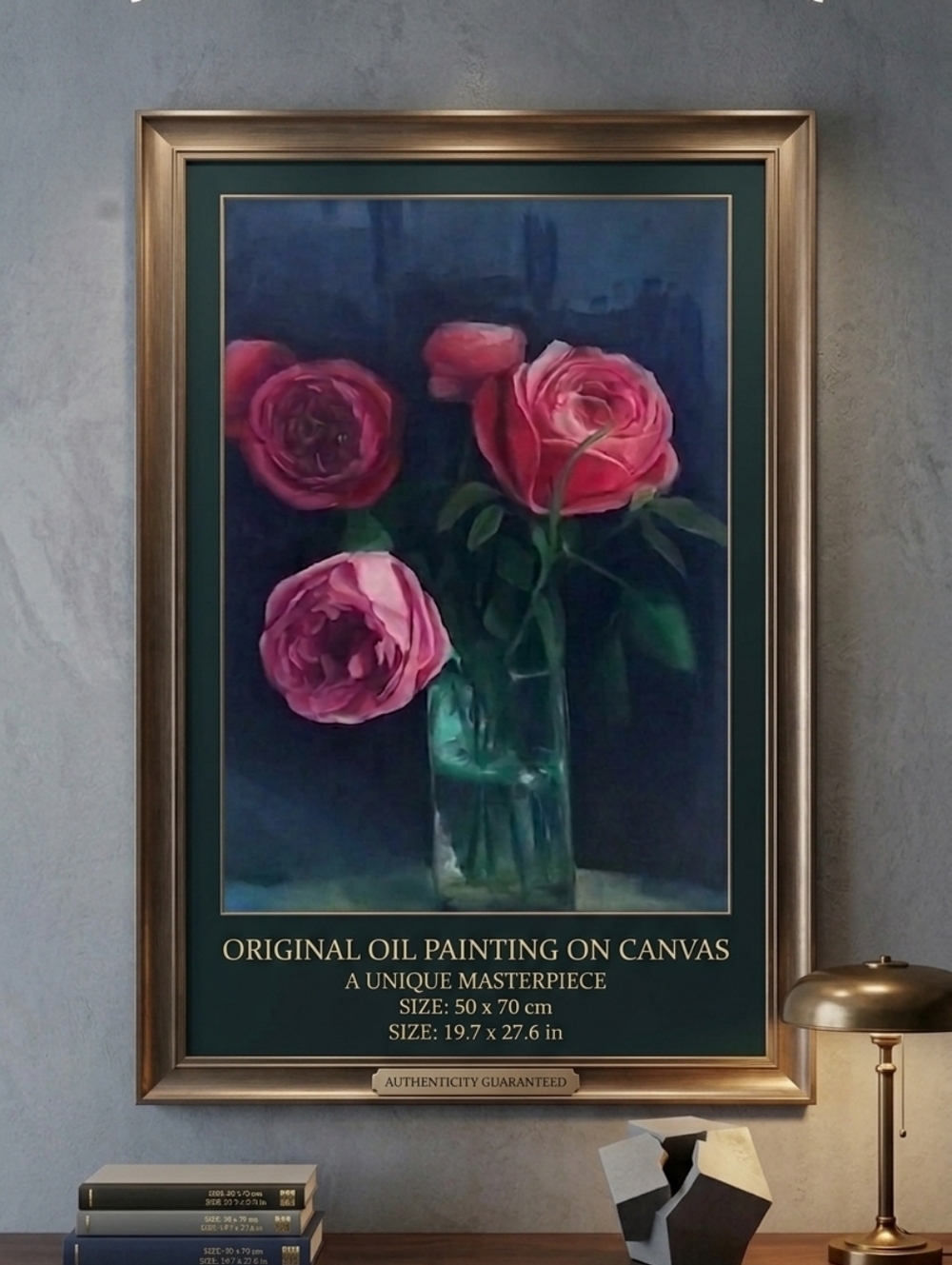 Framed Pink Rose Still Life Wall Art - Home Art - Picture 3 of 3